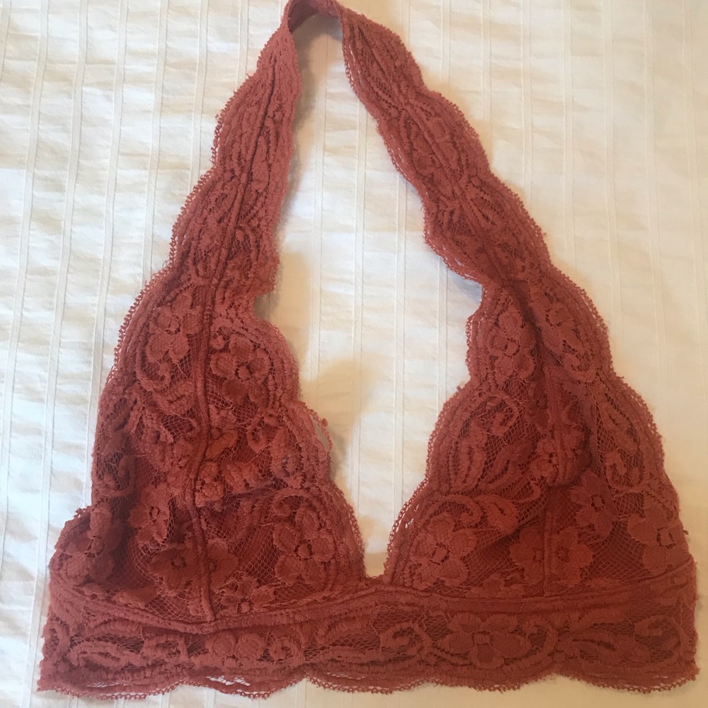 Orange UO Halter Bralette